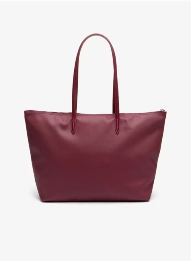 LACOSTE حقيبة لاباستي النسائية L12.12 كونسبت موضة متعددة الاستخدامات بسعة كبيرة حقيبة يد بسحاب حقيبة توت حقيبة كتف حمراء 47 سم * 29 سم * 34 سم - Image 2