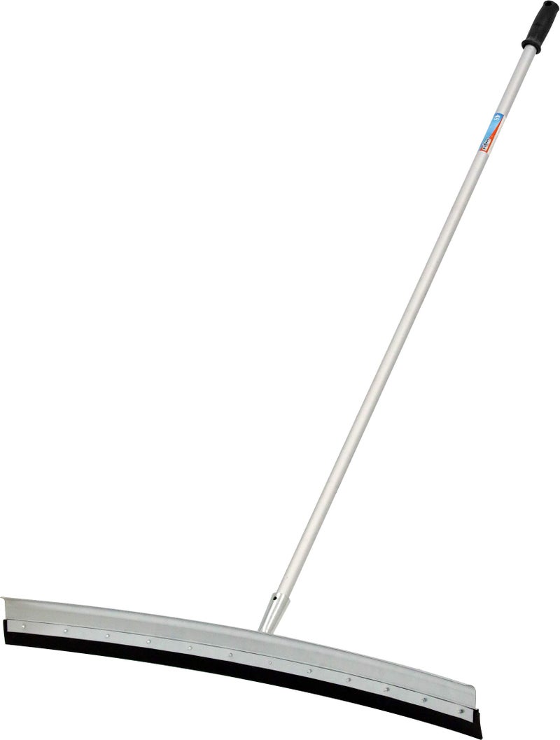 Unger Professional AquaDozer Max Kit – 36” Smooth Surface Curved Floor Squeegee & 48” Dual End Pole – Floor Scrubber, Floor Squeegee for Concrete Floors & Asphalt, Squeegee Broom - Image 1