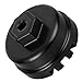 StLiSuYmx Professional 6 Slots 14 Flutes Oil Filter Wrench for Toyota 64mm Oil Filter Removal Tool Socket Oil Filter Cap Wrench for Corolla Prius Prius PrimeV Matrix CT200h Scion iMiQxD 18L Engine - Image 2