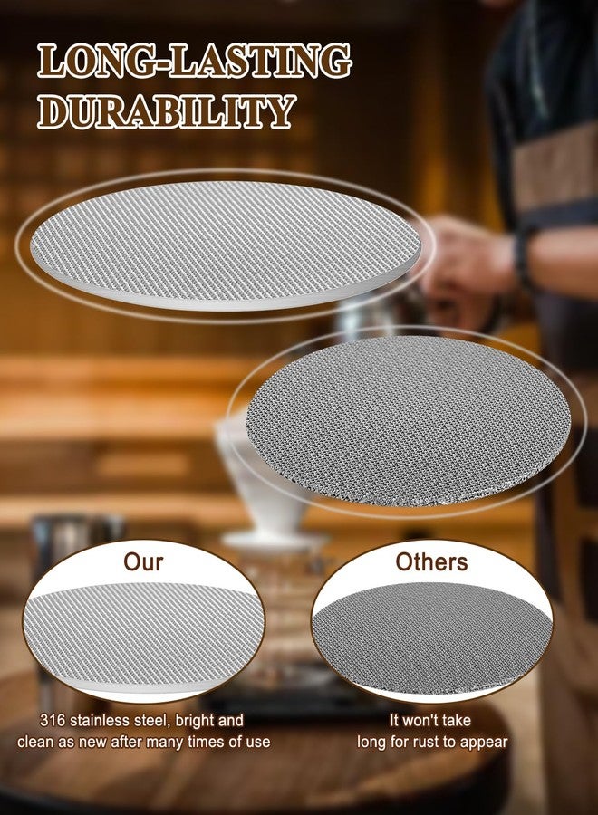 Prokitchen 53.5mm Coffee Puck Screen & Walnut Puck Screen Holder, 316 Stainless Steel Espresso Filter for Espresso Portafilter, Professional Tool for Portafilter Filter Basket - Image 5