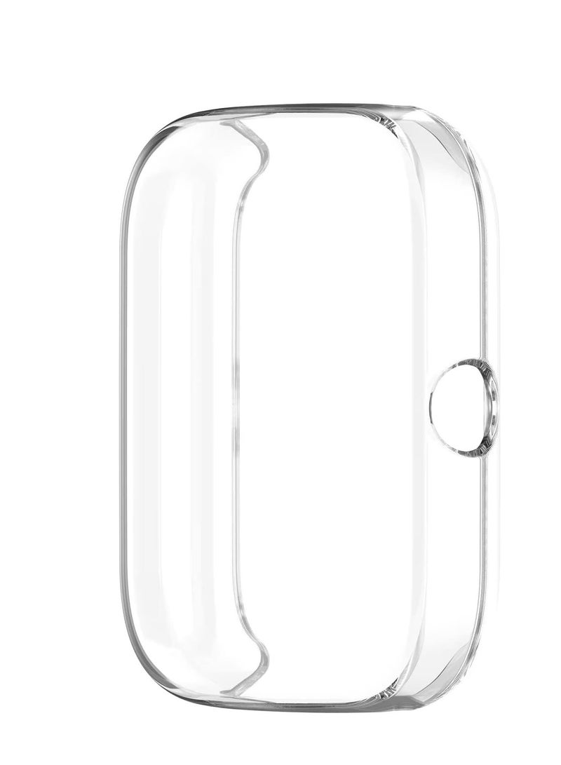 حافظة متوافقة مع Amazfit Bip3 Pro/Amazfit Bip 3 حافظة حماية شاشة شاملة للساعة غطاء ناعم من البولي يوريثان الحراري مقاوم للصدمات وواقي نحيف ممتص للصدمات (فضي) - Image 4