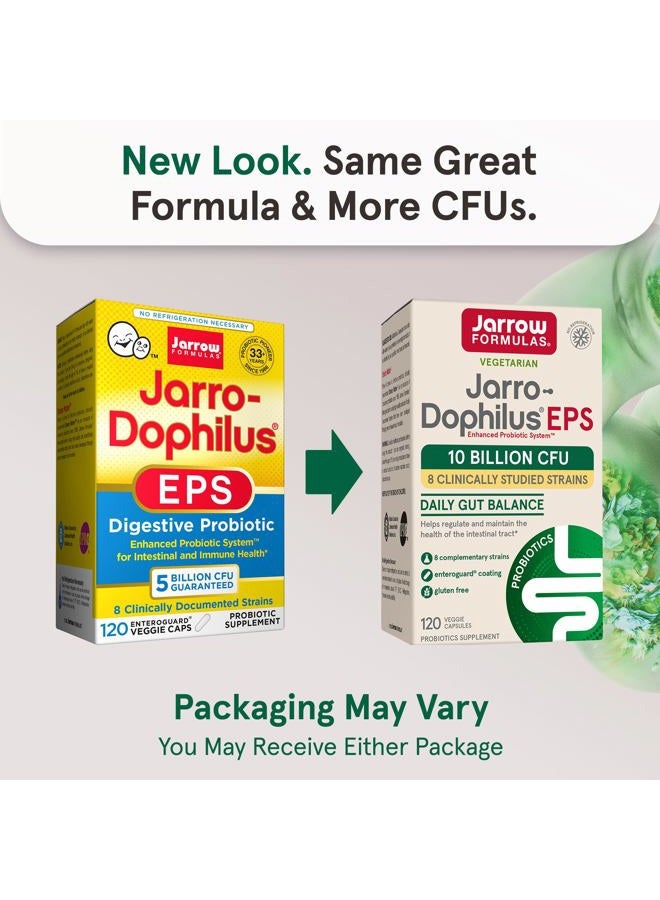 jarrow formulas بروبيوتيك 10 مليار CFU - كبسولات مكمل بروبيوتيك لصحة الأمعاء للنساء والرجال، 120 كبسولة نباتية، حتى 60 يومًا - Image 2