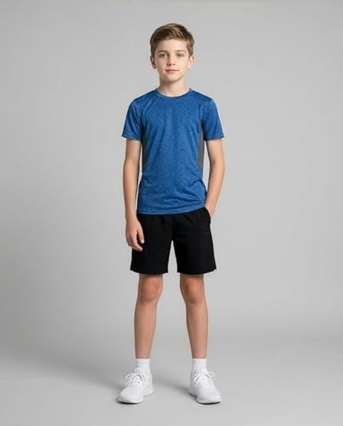 REALESSENTIALS Real Essentials 5 Pack: Boy'S Dry Fit Short Sleeve T-Shirt Athletic Baseball Soccer Tee Tops For Kids Youth & Teens-Set 5,Large (12-14) - Image 3