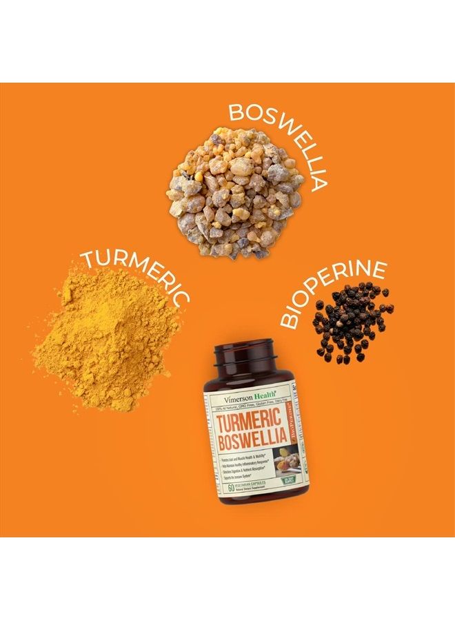Vimerson Health Turmeric Curcumin Supplement with Boswellia Extract, Organic Turmeric, Ginger & Black Pepper. High Absorption Tumeric Joint Support Supplement. 95% Curcuminoids. Aids Digestive Health & Immune Support - Image 5