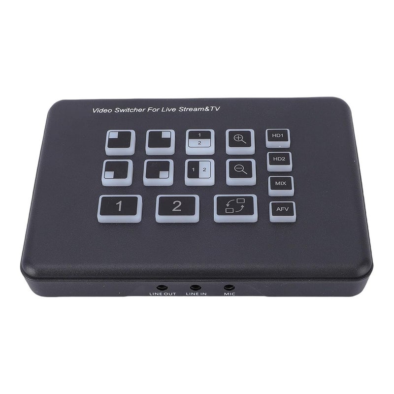 Live Stream Switcher, USB C 3.0 Video Mixer with 2 1080P HD Inputs and 3.5mm Port, for PC Live Broadcast Game Streaming Video Conferencing - Image 1