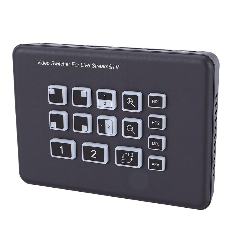 Live Stream Switcher, USB C 3.0 Video Mixer with 2 1080P HD Inputs and 3.5mm Port, for PC Live Broadcast Game Streaming Video Conferencing - Image 3