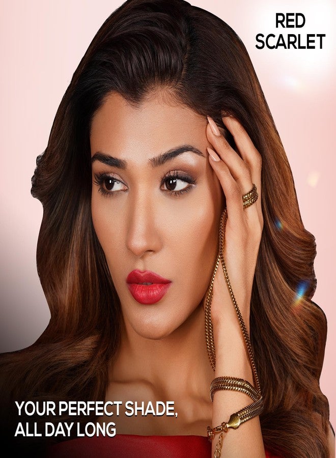 RENEE Everstay Matte Lipstick - Red Scarlet, Long Stay, Hydrating & Non-Drying, Smudge & Transfer Proof, Lightweight, Intense Pigment, Full Coverage, Vitamin E Infused, for All Occasions, 4.2g - Image 3