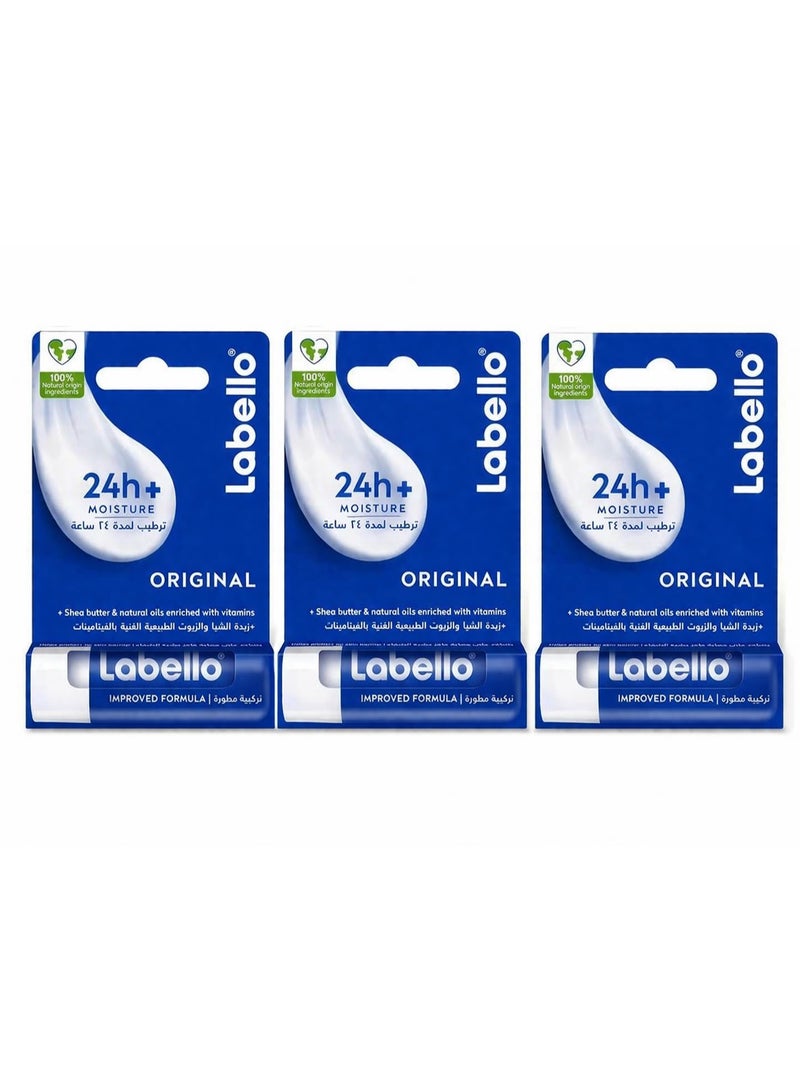 مرطب للشفاه كلاسيك من لابيللو - 4.8 جم (عبوة تحتوي على 3 قطع)