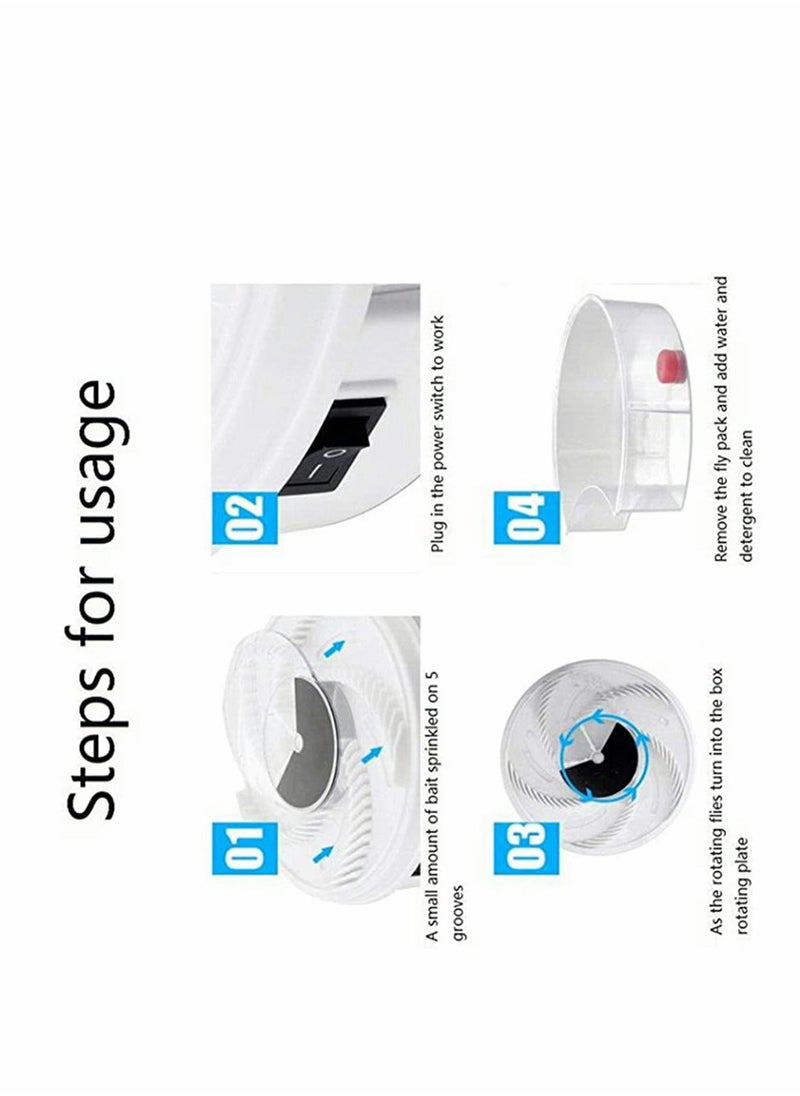 KASTWAVE - Fly Trap Revolving Electronic Fly Trap, USB Powered Automatic Silent Fly Catcher Device Suitable for restaurants,hotels & families, Easy Cleaning - Image 1