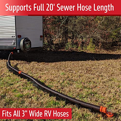 Beech Lane 20 Foot RV Sewer Hose Support, Patented Nesting Design For Small Storage, Quick Setup and Collapse, Ensures Proper Drainage - Image 2