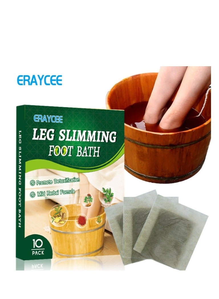 ERAYCEE 10 Packs Herbal Soothing Foot Bath Bag  Slim Body Sculpting Slim Thighs & Big Belly - Foot Bath Foot Soak Bag - Image 1