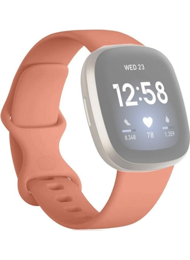 إسكدنيا Silicone Replacement Strap Watchband For Fitbit Versa 3 / Sense Pink - Image 1