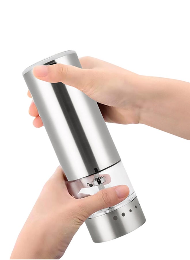AL SANIDI - Electric coffee grinder for trips, Silver, 5.5x5.5x22 Cm - Image 1