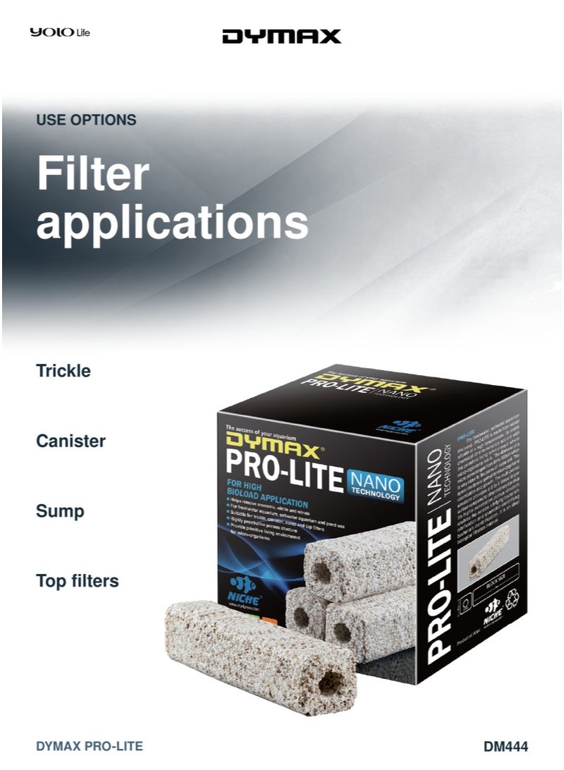 Dymax Pro-Lite Nano Biological Filter Media 4.8L, Filter Blocks, 60-300 Micrometer Pore Biofilter, for Freshwater, Saltwater, High Bioload Tanks - Image 2