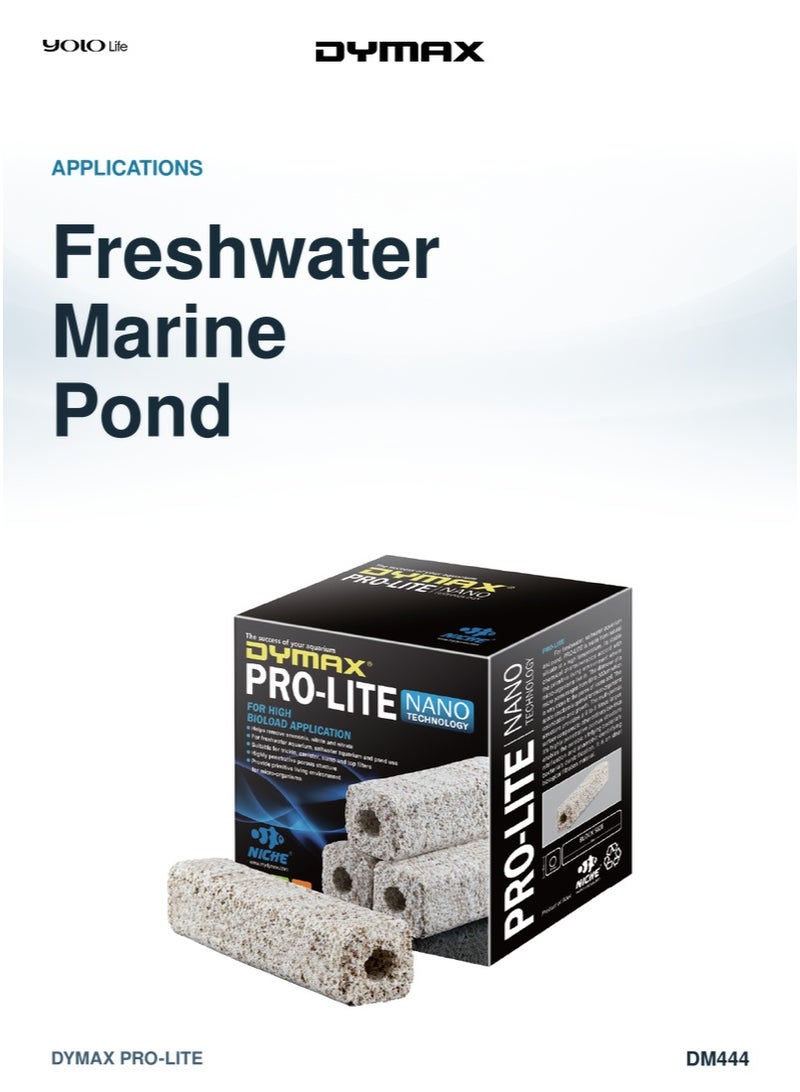 Dymax Pro-Lite Nano Biological Filter Media 4.8L, Filter Blocks, 60-300 Micrometer Pore Biofilter, for Freshwater, Saltwater, High Bioload Tanks - Image 3