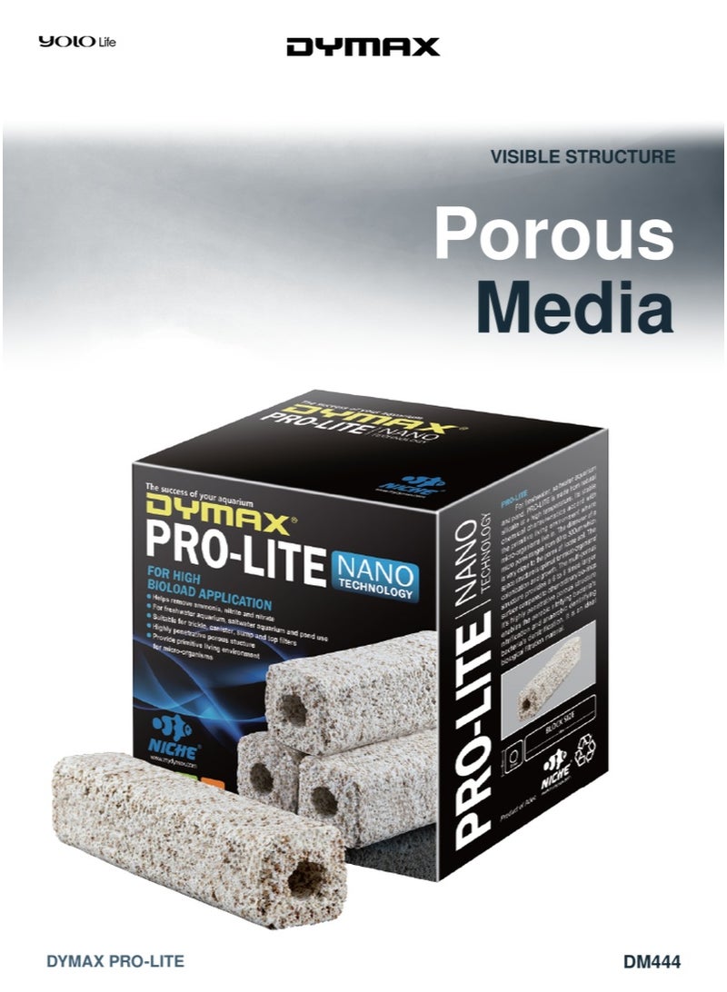 Dymax Pro-Lite Nano Biological Filter Media 4.8L, Filter Blocks, 60-300 Micrometer Pore Biofilter, for Freshwater, Saltwater, High Bioload Tanks - Image 5