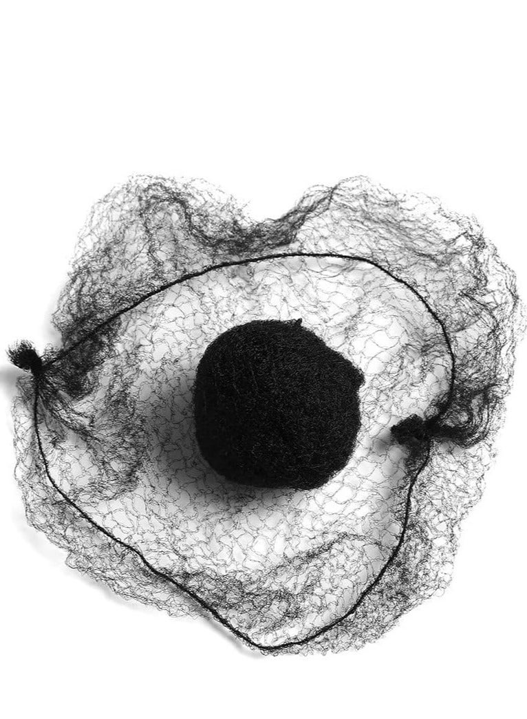 Generic 20 Pcs Invisible Hair Net - Elastic Edge Mesh Hair Bun Holder for Dance Gymnastics Women Girls Black - Image 2
