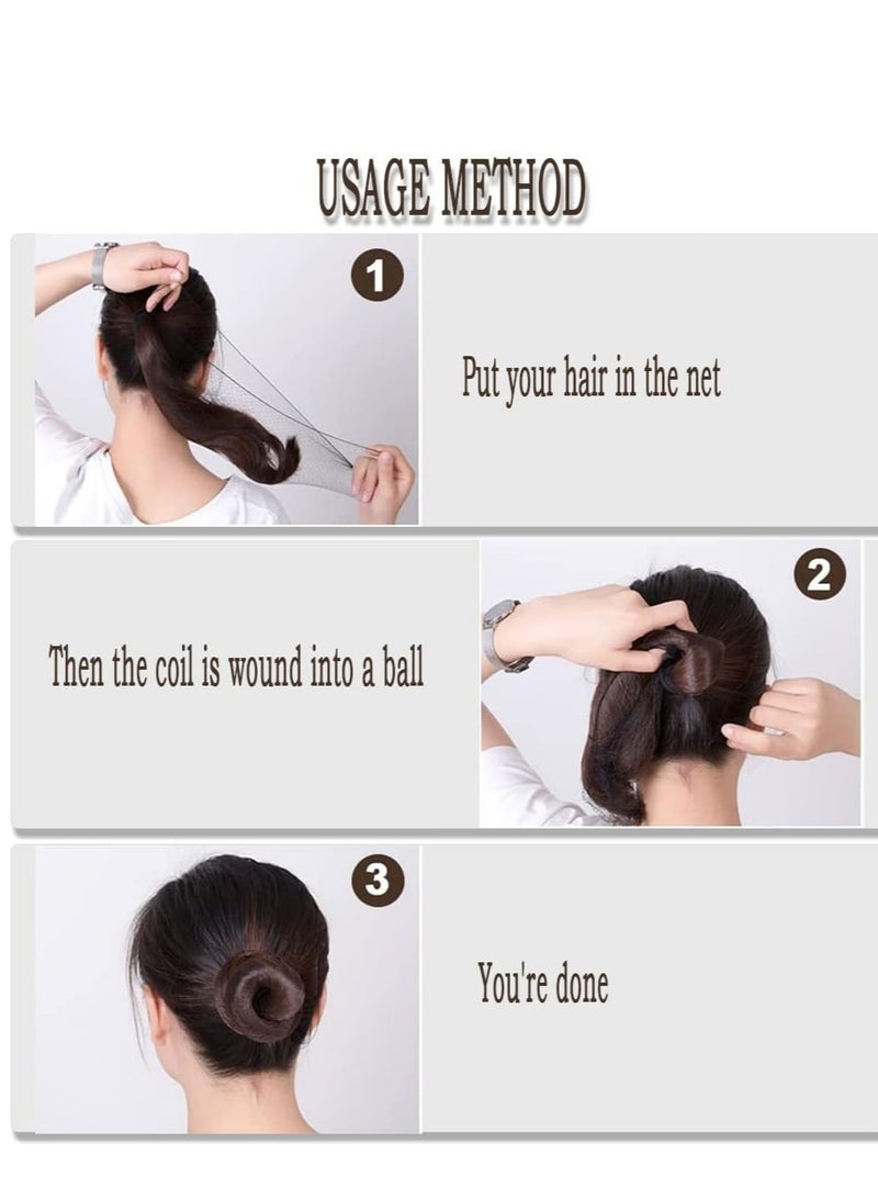 Generic 20 Pcs Invisible Hair Net - Elastic Edge Mesh Hair Bun Holder for Dance Gymnastics Women Girls Black - Image 5