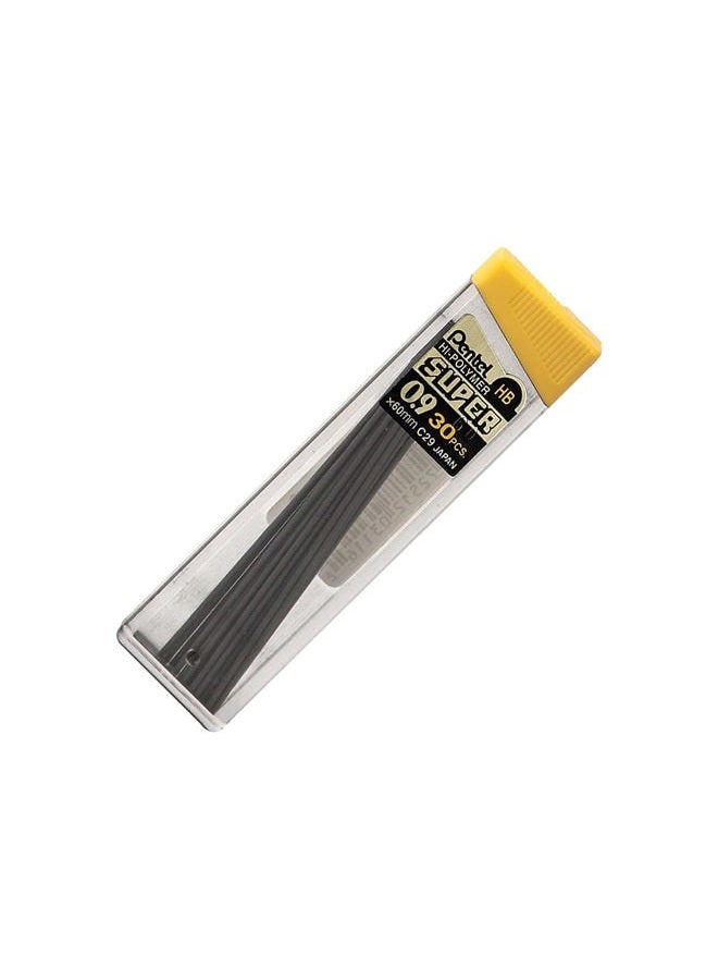 Pentel ® Super Hi-Polymer® Leads, 0.9 mm, HB, 30 Leads Per Tube, Pack Of 3 Tubes - Image 2