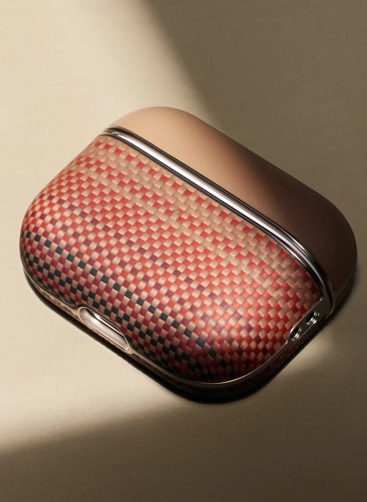 بيتاكا جراب مغناطيسي من ألياف الأراميد لسماعات AirPods Pro 2 / تصميم أنيق بملمس مزدوج / تصميم خارجي متين / متوافق مع MagSafe / خفيف الوزن - لون غروب الشمس - Image 4