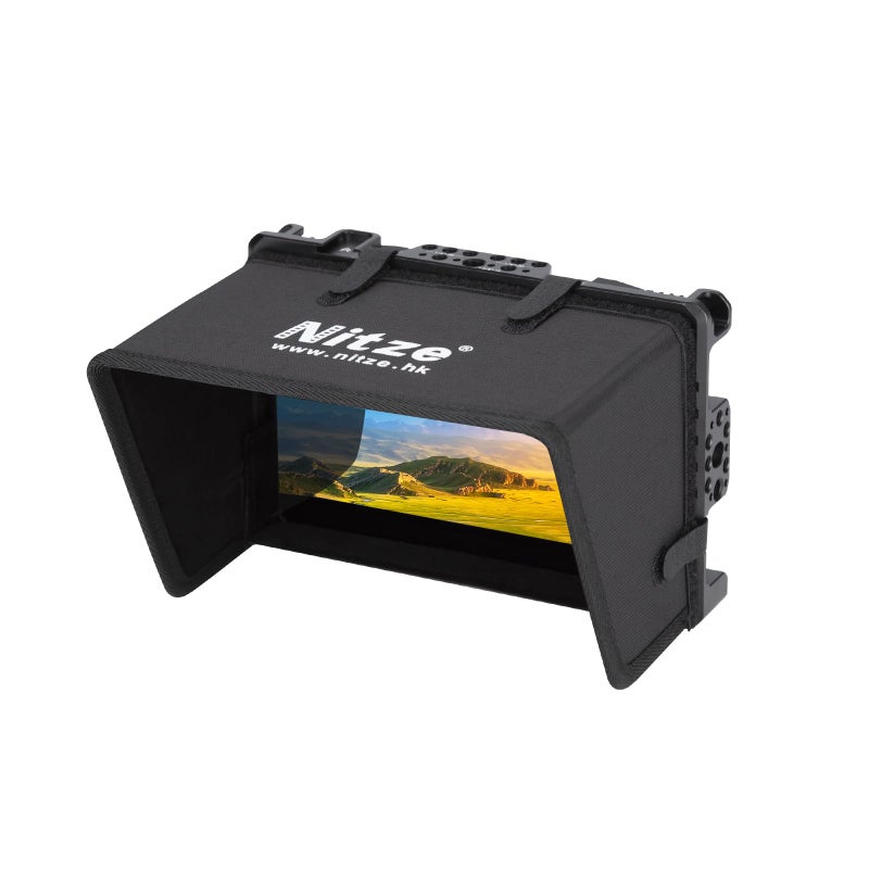 Nitze Cage for SmallHD Cine 7 Indie 7702 Touch 7 Monitor with Sunhood JTS02B - Image 2