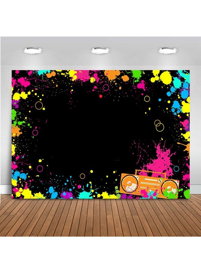 افيزانو دعونا توهج ترشيش خلفية الصورة توهج النيون خلفية حفلة 7X5Ft Blacklight ديسكو الرجعية الرقص لوازم الديكور حفلة عيد ميلاد راية - Image 5