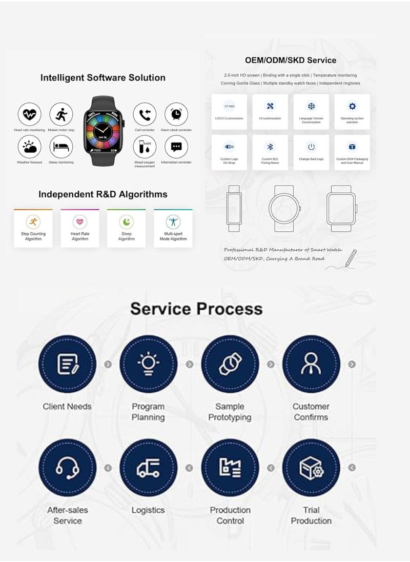 DT NO.I - Pro 8 Smart Watch with Bluetooth Calling, Long Battery Life, Fitness & Heart Rate Monitor, Business & Sports Smartwatch for Men and Women – Gray - Image 1