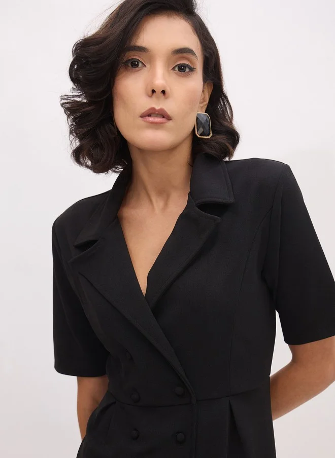 ساسافراس فستان بليزر أسود نسائي