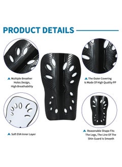 Oasisgalore Soccer Shin Guards for Kids Youth, 2 Pair Comfortable and Breathable Shin Pads for Boys Girls Teenagers Lightweight Football Calf Protective Gear Cushion Reduce Shocks  - Image 2