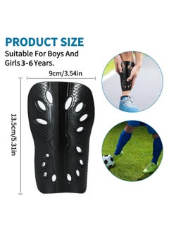 Oasisgalore Soccer Shin Guards for Kids Youth, 2 Pair Comfortable and Breathable Shin Pads for Boys Girls Teenagers Lightweight Football Calf Protective Gear Cushion Reduce Shocks  - Image 3