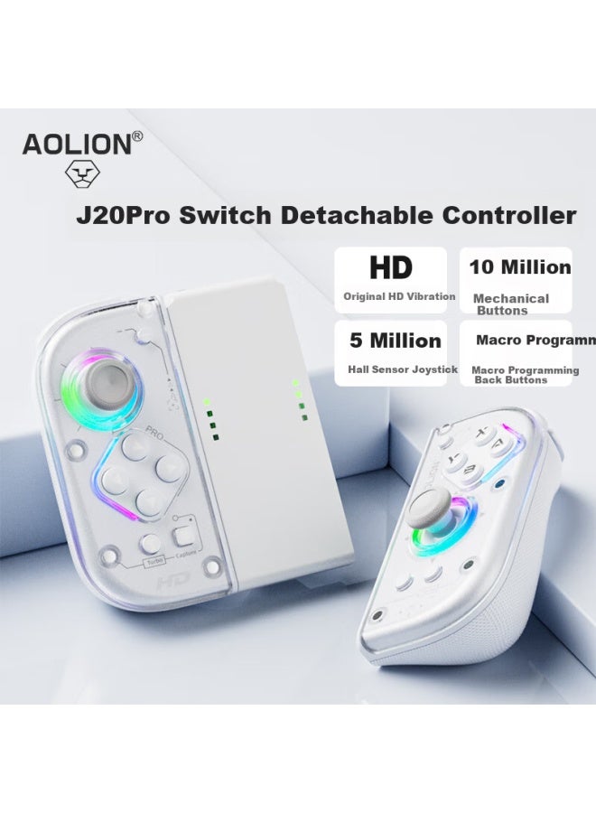 Aolion J20pro Knight Switch Controller Joycon Split Controller Hd Vibration Ns2 Wireless Bluetooth Macro Programming Pokémon Za Mario Party Nfc Left And Right Game Controller - Image 1