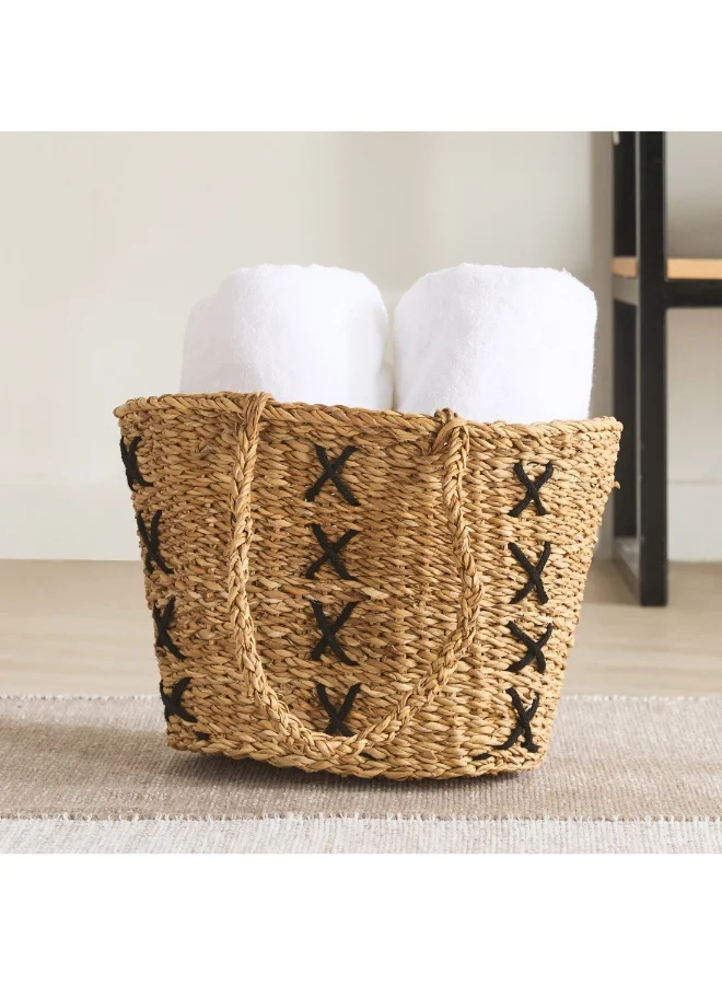 Home Box Naturaloom Stitch Rectangular Conical Kitchen Basket 45 X 28 X 25 Cm
