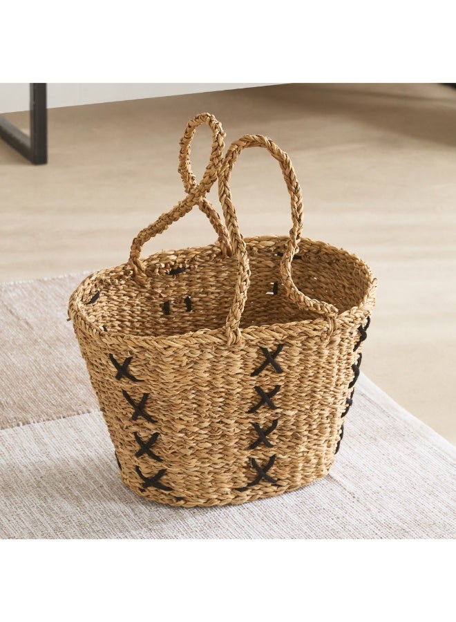 Home Box Naturaloom Stitch Rectangular Conical Kitchen Basket 45 X 28 X 25 Cm - Image 2