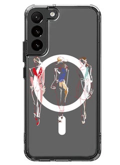 Magnetic Case for Samsung Galaxy S23 Plus 6.6-inch Compatible with MagSafe Wireless Charging, Shockproof Phone Bumper Cover Fashion white