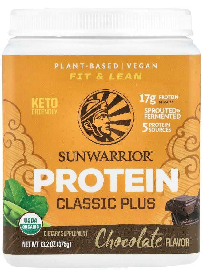 Sunwarrior Classic Plus Protein Chocolate 13.2 oz (375 g) - Image 1