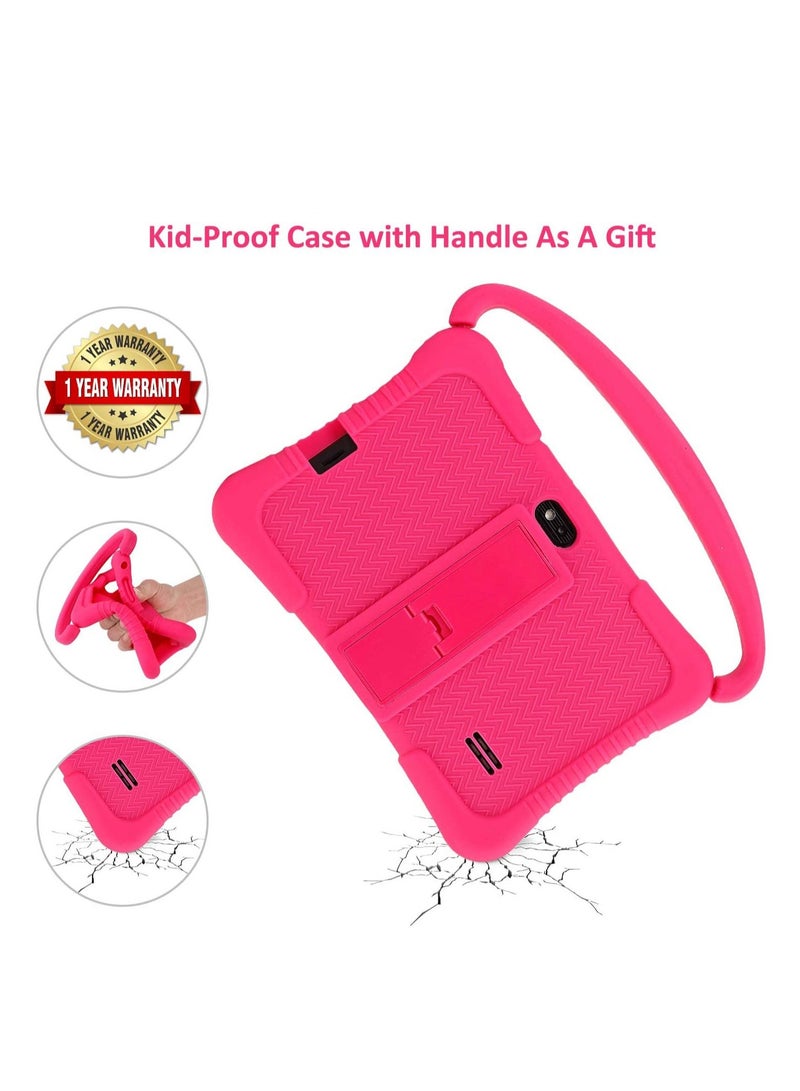 7-Inch Android Kids Tablet PC for Study Education, 1G RAM 16G ROM WiFi 1024*600 Children Tablets with Silicone Tablet Case (Pink)  - Image 3