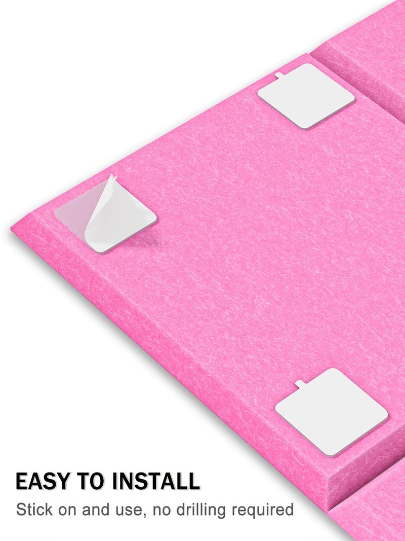 Hsurbtra Cork Board for Wall 24 x 18 Inch, 6 Pack Felt Bulletin Notice Board with Pushpins for Office Home School Farmhouse Wall Decor, Pink - Image 4