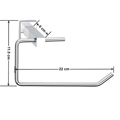 Primax Square Stainless Steel Towel Ring for Bathroom/Wash Basin/Napkin-Towel Hanger/Bathroom Accessories (Chrome) - Image 3
