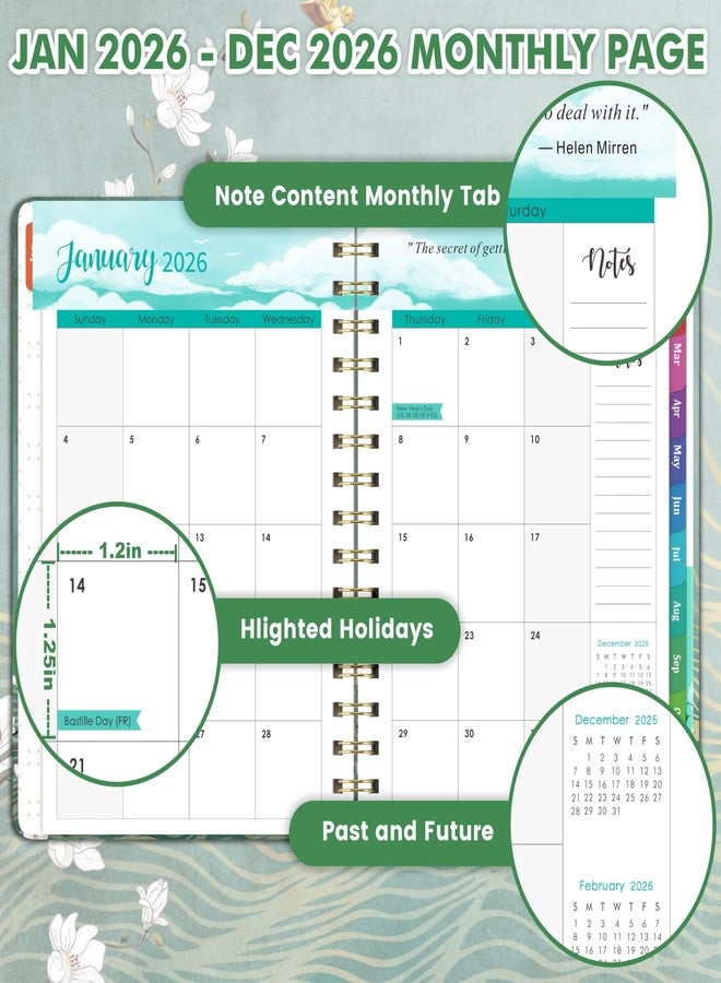 Shoparr Planner,Weekly and Monthly Planner with Elastic Closure, Sticky Tabs + Hardcover - Image 3