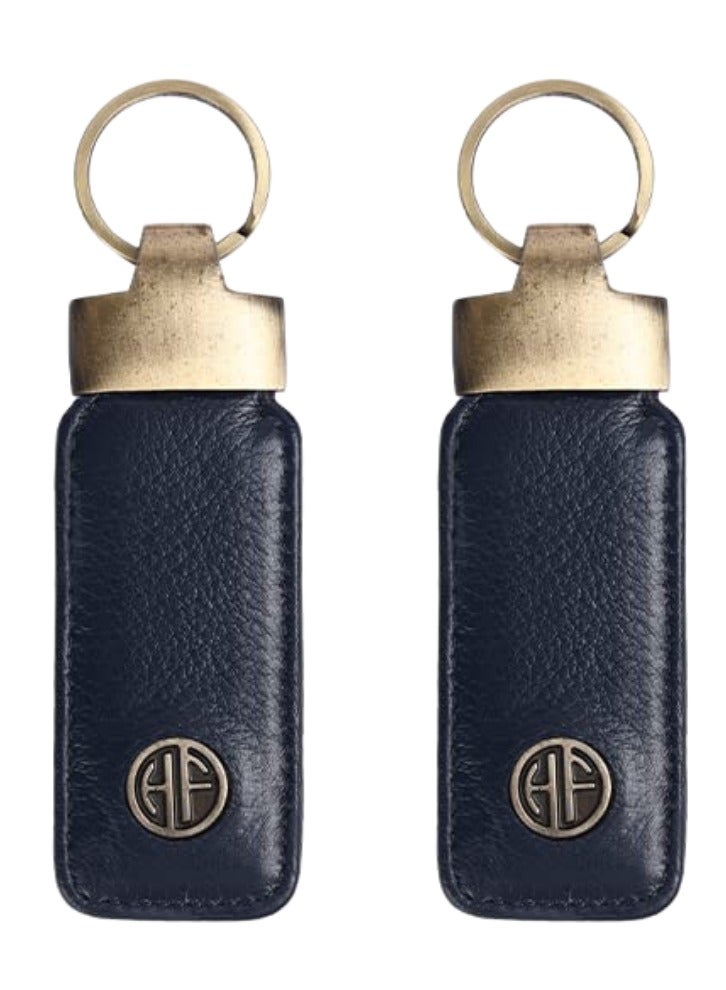 HAMMONDS FLYCATCHER Leather Keychain Combo set of two, Gift set, for Father Mother, Husband Wife, Brother Sister, Friend - Image 1