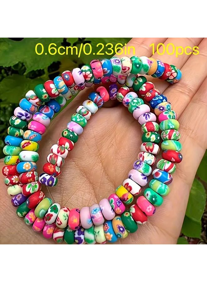 6مم 100 قطعة 8مم 65 قطعة خرز ملون من البوليمر الطيني لصنع المجوهرات والحرف اليدوية - Image 1