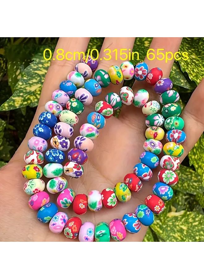 6مم 100 قطعة 8مم 65 قطعة خرز ملون من البوليمر الطيني لصنع المجوهرات والحرف اليدوية - Image 5