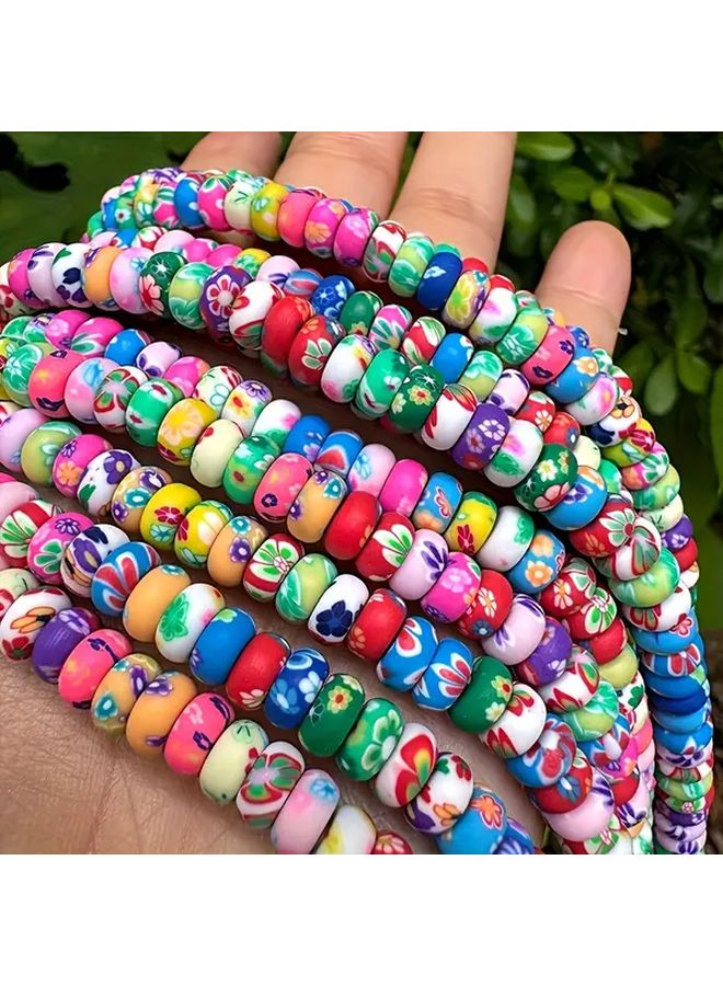 6مم 100 قطعة 8مم 65 قطعة خرز ملون من البوليمر الطيني لصنع المجوهرات والحرف اليدوية - Image 2
