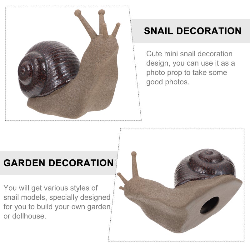 Garden Snail Statue Decorative Animal Figurine Flower Pot Landscape Ornament - Image 4