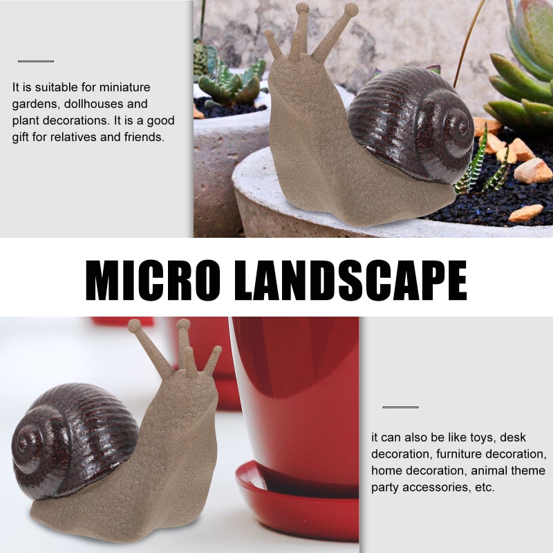 Garden Snail Statue Decorative Animal Figurine Flower Pot Landscape Ornament - Image 2