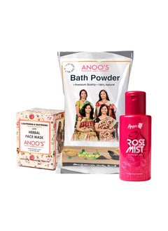 Anoos L & W Mask 40G Rose Mist 100Ml Bath Powder 180G Combo 