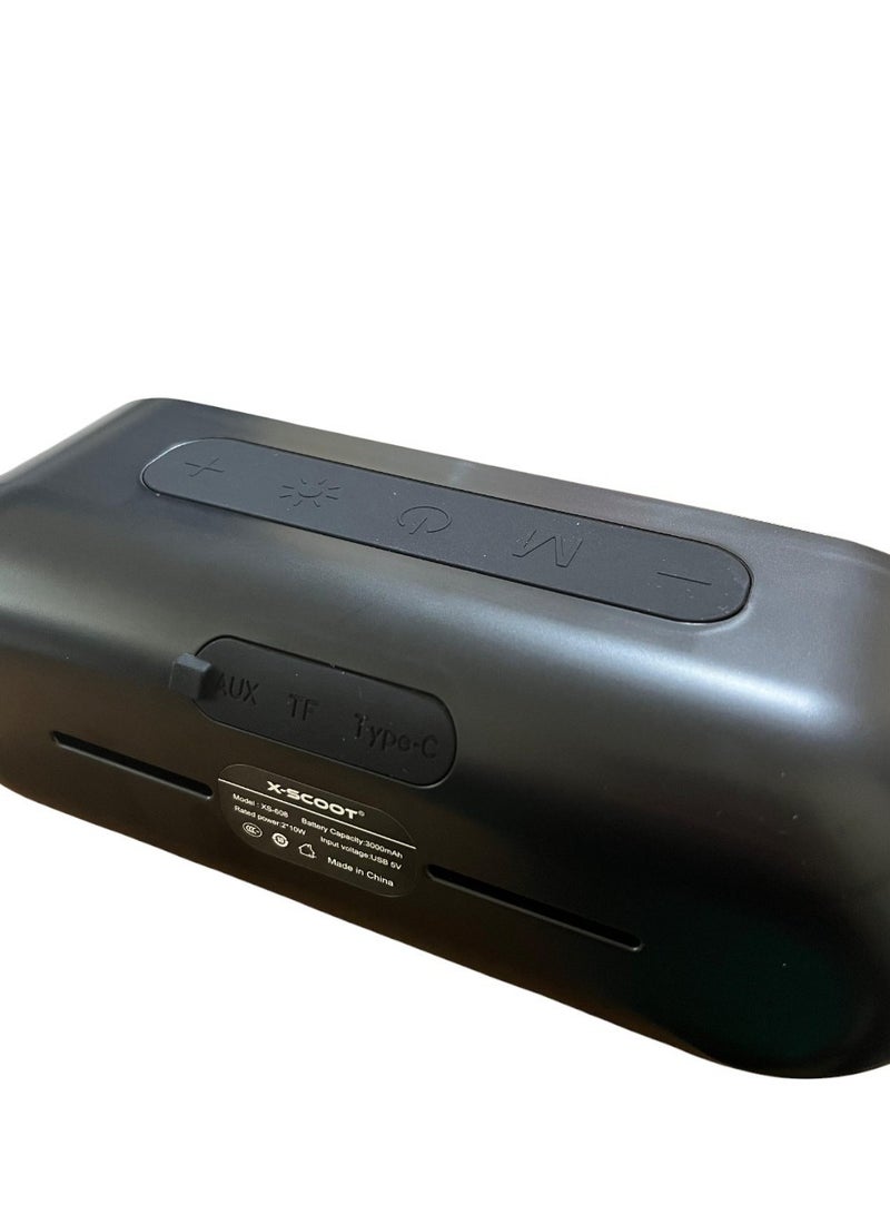 أكس-سكوت مكبر صوت بلوتوث محمول X-SCOOT XS-608 - مكبر صوت لاسلكي مع شحن من النوع C ودعم بطاقة TF - أسود - Image 3