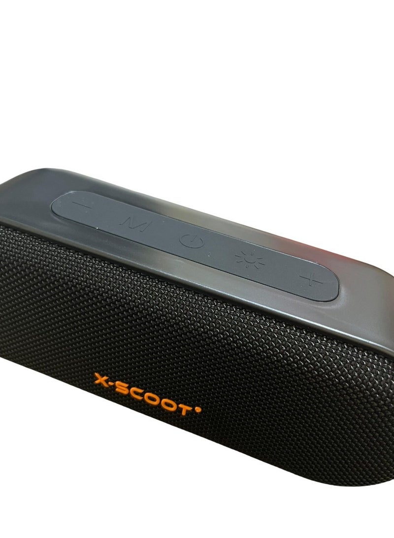 أكس-سكوت مكبر صوت بلوتوث محمول X-SCOOT XS-608 - مكبر صوت لاسلكي مع شحن من النوع C ودعم بطاقة TF - أسود - Image 4
