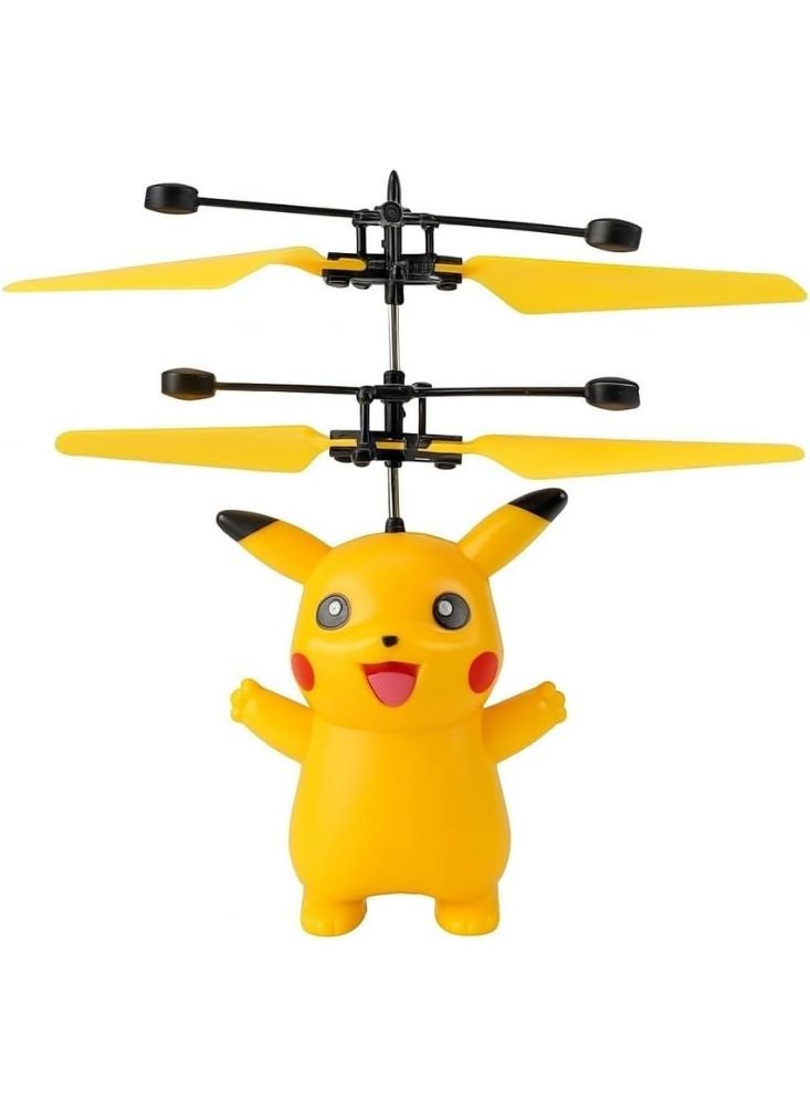 بريميم لعبة طائرة هليكوبتر بيكاتشو الطائرة مع تحكم بمستشعر الحركة – لعبة طائرة تعمل بالحث للأطفال مع شحن يو إس بي - Image 1