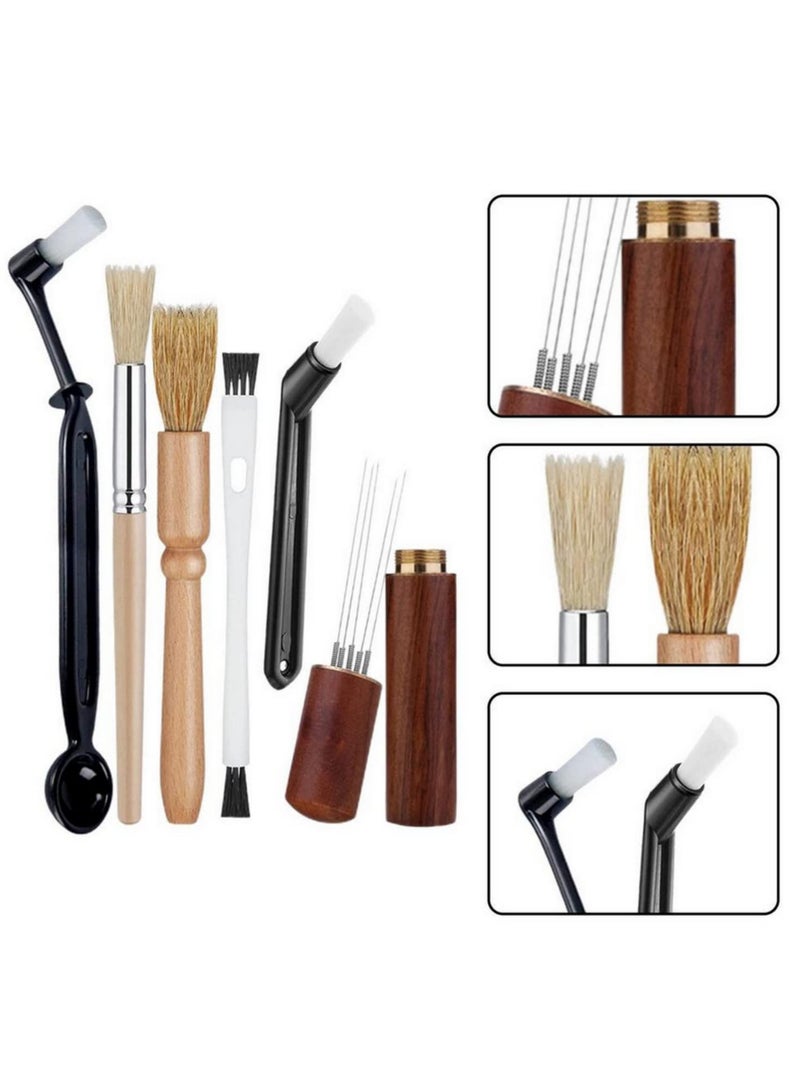 6 Pieces Cleaning Tools Set For Bean Grain Barista Professional Coffee Machine Cleaning Brush And Coffee Grinder Cleaning Brush Kit - Image 3